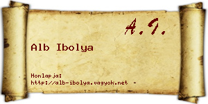 Alb Ibolya névjegykártya