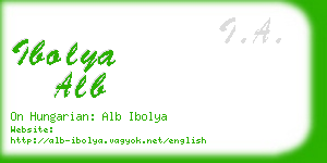 ibolya alb business card